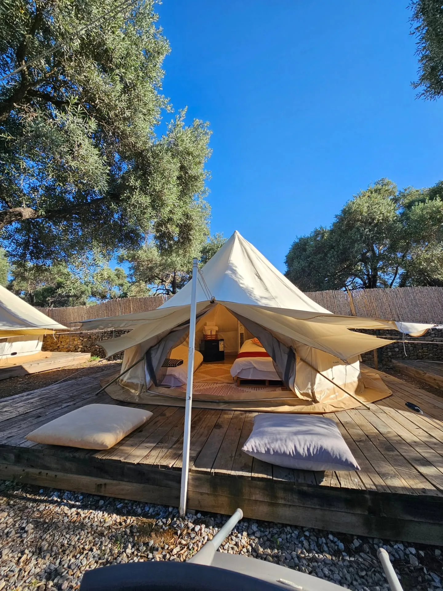 Tent bedroom detail